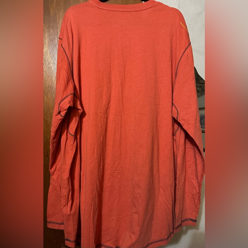 Ariat Men's Red Long Sleeve Shirt - Picture 4 of 5